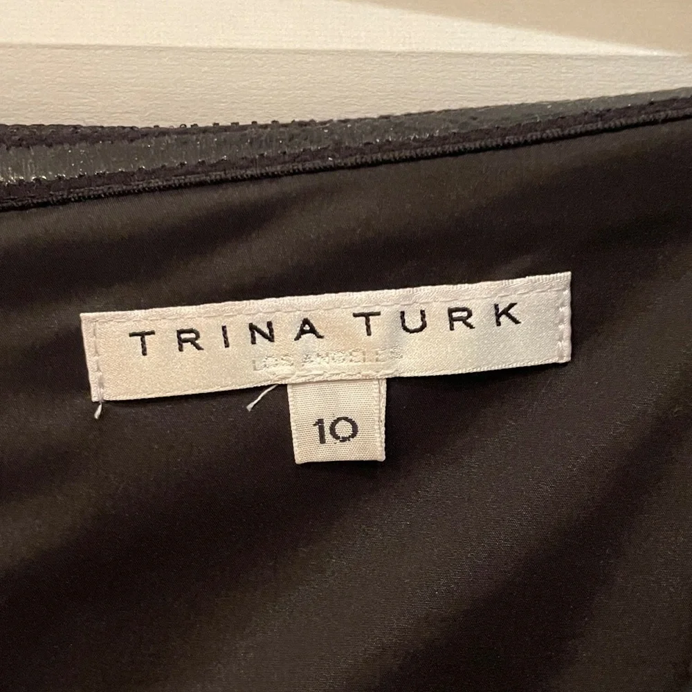 Trina Turk Black Dress with Pink and White Floral Design - NWOT - Picture 2 of 4